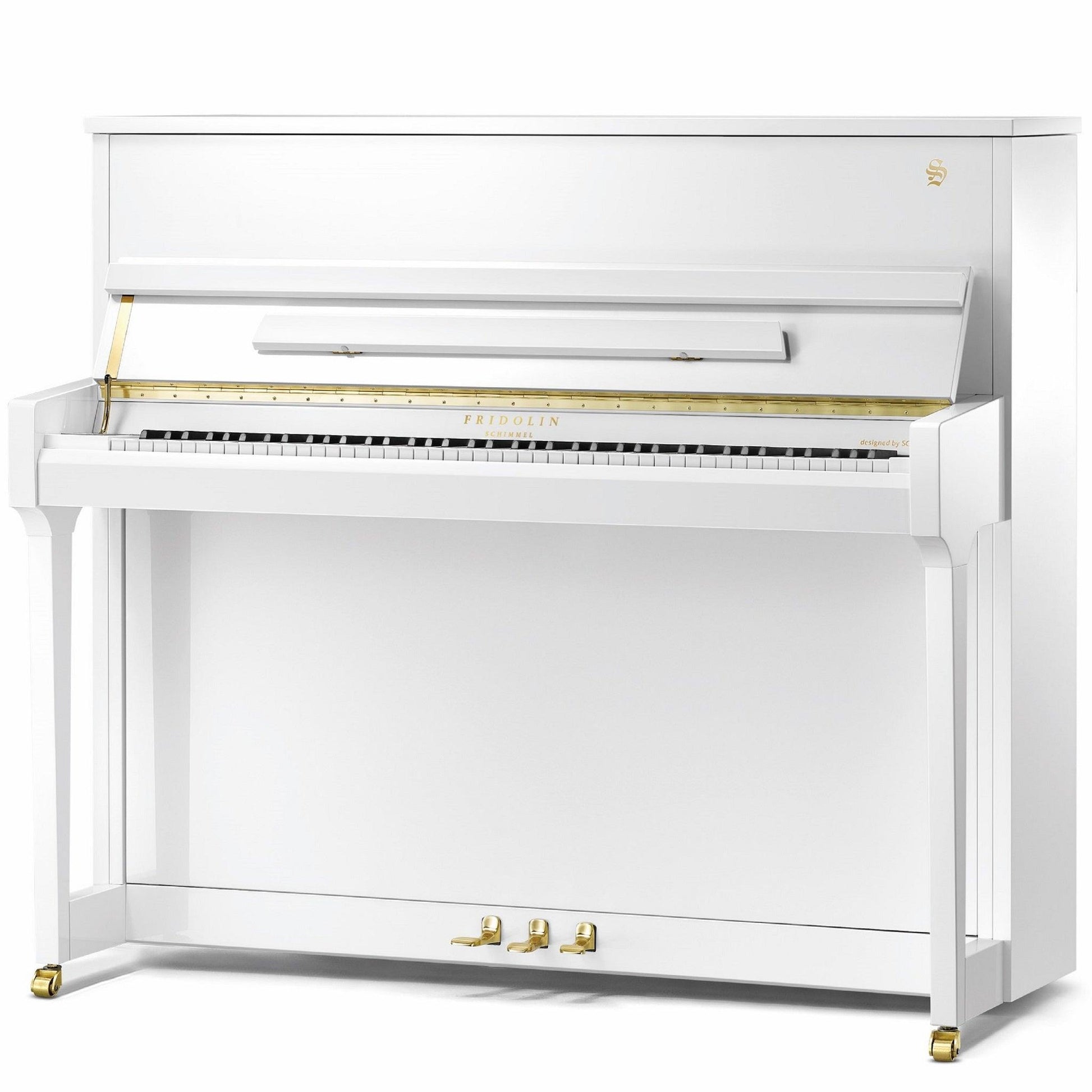 Schimmel Fridolin F116 Upright Piano White - Orpheus Music